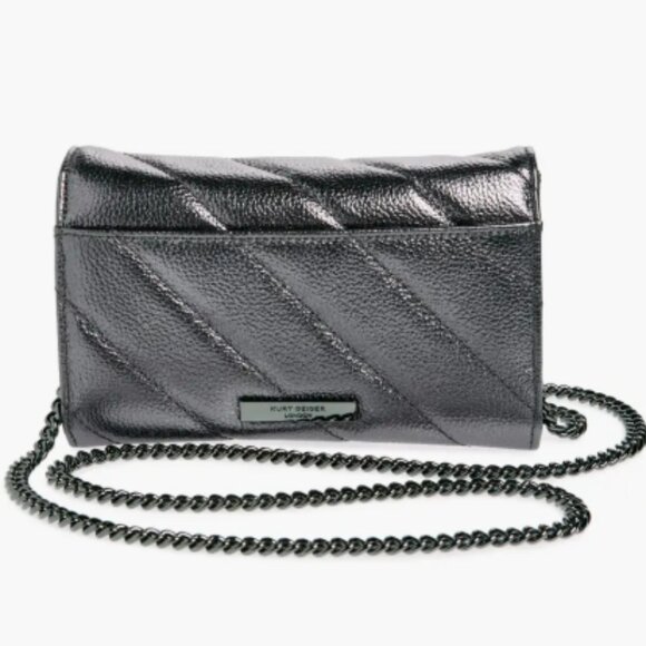 Kurt Geiger Soho Leather Wallet on a Chain NWT - Picture 3 of 6